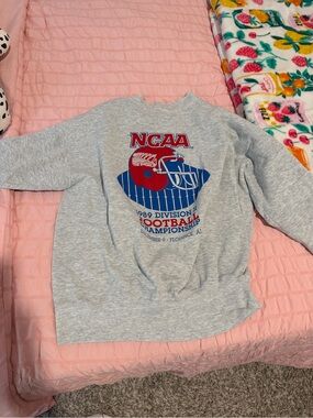 Gray NCAA Football Graphic Crewneck Sweatshirt